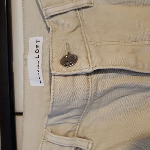 Loft High Waist Straight Cropped Jeans